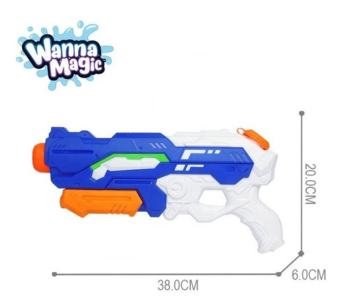 Imagen 5 de 7 de Pistola De Agua 40cm Water Blaster 8 Metros Juguete