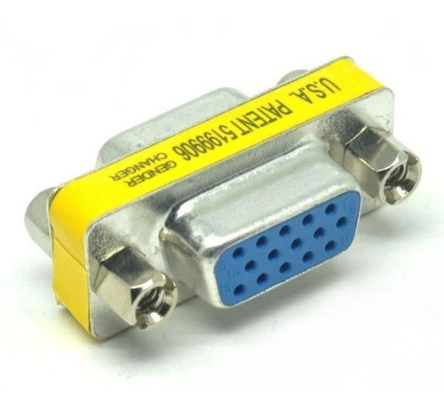 Adaptador Ficha Union Vga Doble Hembra A Vga Db15 Pines