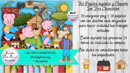 Papeles Fondos Y Cliparts Imagenes Png Los Tres Chanchitos