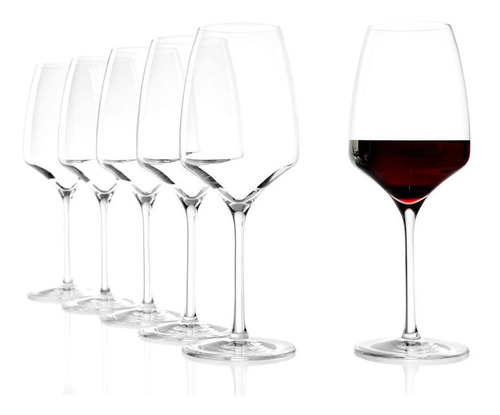Imagen 2 de 10 de Set 6 Copas Vino Transparente Cristal