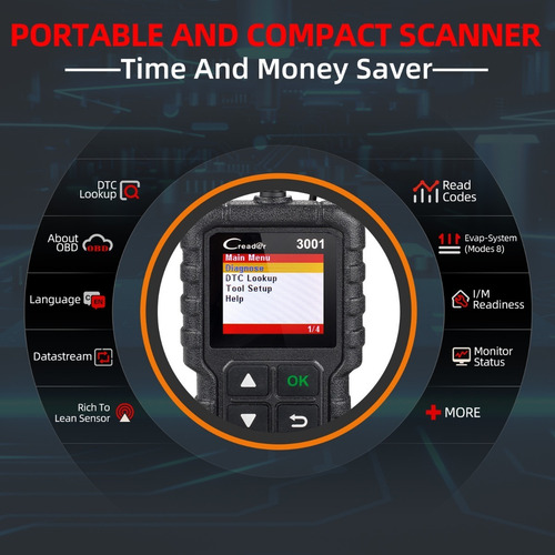 Imagen 2 de 7 de Escaner Launch Creader 3001 Automotriz Obd2 Multimarca Motor
