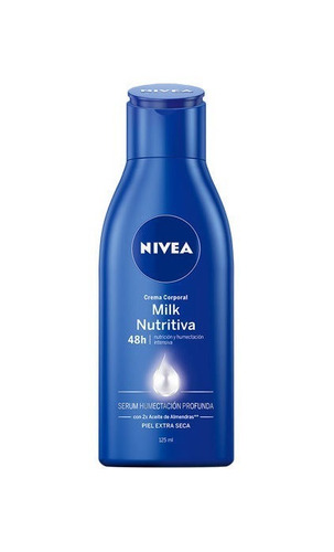 Imagen 1 de 2 de Crema para cuerpo Nivea Cuidado Corporal Milk Nutritiva en pomo 125mL