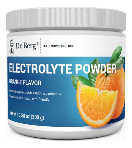 Electrolitos En Polvo Naranja Natural Dr. Berg 300 G