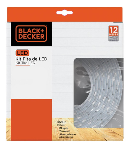 Kit Fita Led2835 5w/m 5m 2700k 220v Plug&play Black+decker