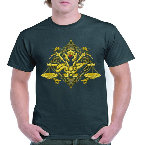 Playera Caballero Del Zodiaco Dorado Libra Hombre