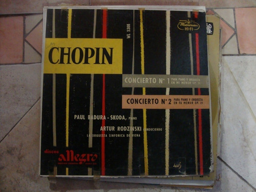 Portada Paul Badura Skoda Chopin Concierto 1 Y 2 P1