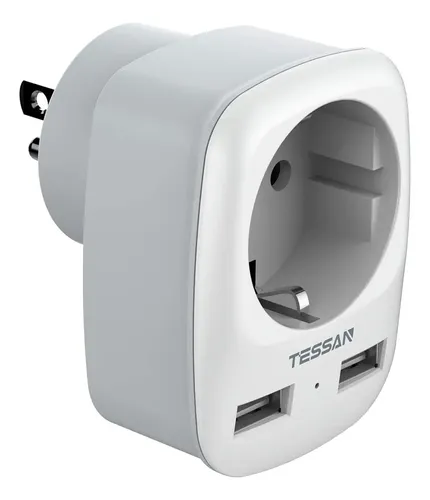 Adaptador de enchufe de viaje de EE. UU., Canadá, México a Europa