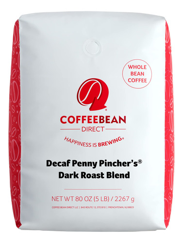 Coffee Bean Direct Descafeinado Penny Pincher's Dark Roast .