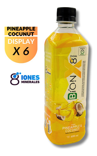 Suero Bebida Hidratante Bionx8 Drink 600ml Pineapple Cocunu