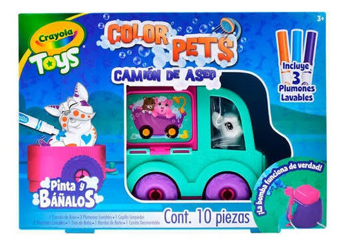 Kit Juguete Crayola Color Pets Camión De Aseo