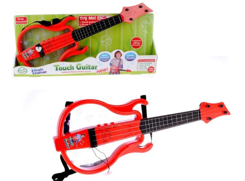 Guitarra Infantil Roja Con Luces Y Ritmos