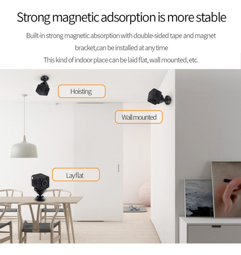 Mini Câmera Wi-fi Portátil: 1080p, Visão Noturna, Movimento