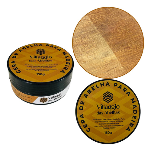 Cera De Abelha Para Madeira Tabuas Brilho Proteção 150g