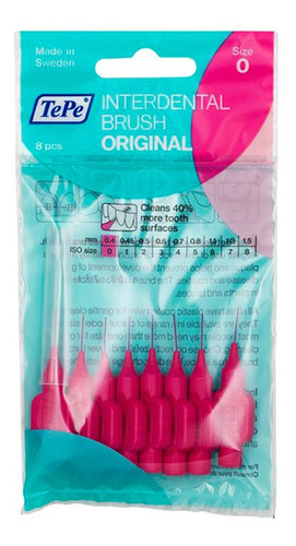 Escova Tepe Interdental Brush 0.4mm Tamanho 0 Macias 8 Un.