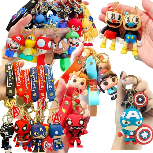 50 Piezas Llavero Super Heroes Disney Anime, Kawaii Mayoreo