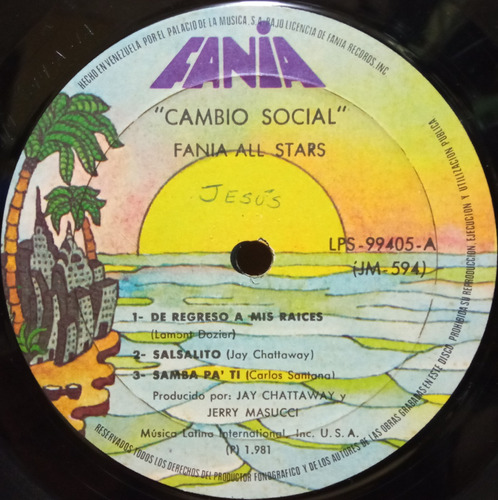 Fo Fania All Stars Solo Lp Cambio Social 1981 Ricewithduck