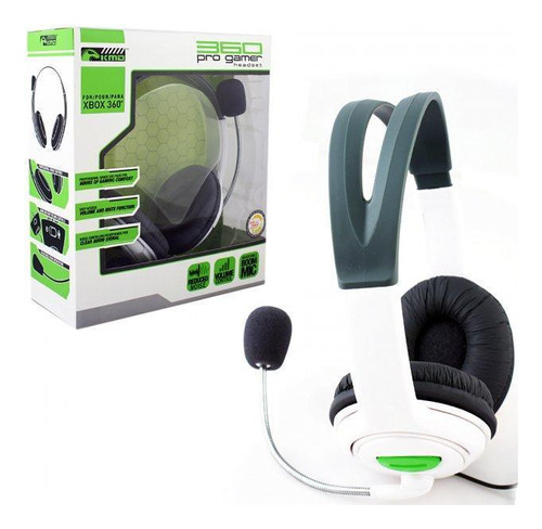 Kmd 360 Pro Gamer Wired Headset Branco Com Fio - Xbox-360