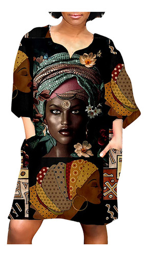 Ropa De Vestir Para Mujer Con Estampado Vintage Africano De