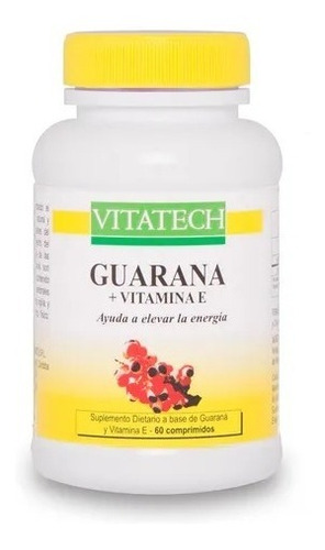 Guaraná + Vitamina E X60 Comprimidos Vitatech - Vip