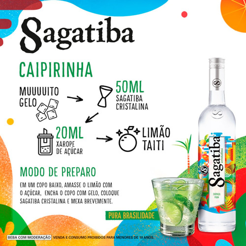Kit Cachaça Sagatiba Cristalina 700ml + Vodka Skyy 750ml