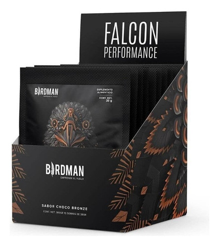 Falcon Performance Birdman 10 Sobres 42gr Cu Sabor Choco Bronze