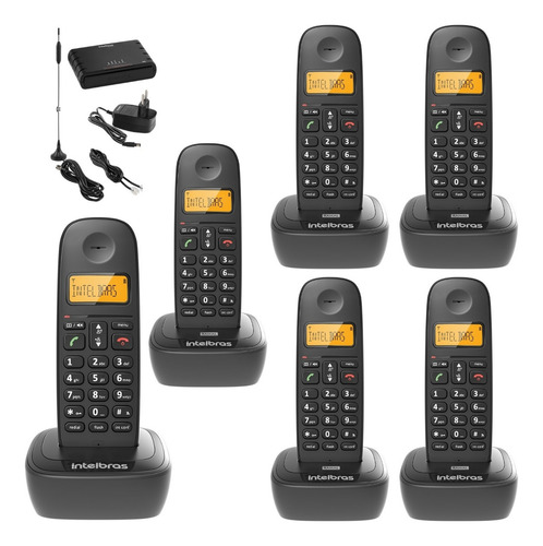Aparelho Telefone 5 Ramal Para Chip 3g Gsm Claro Vivo Tim Oi