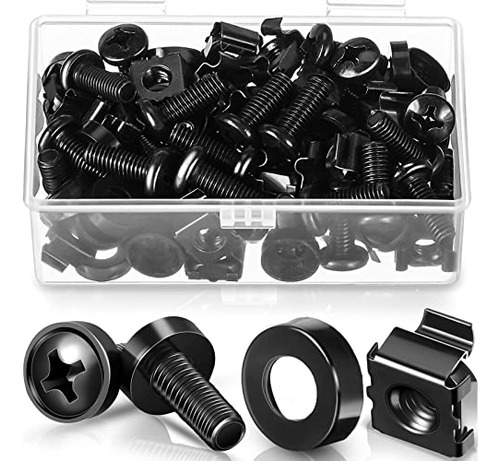 50 Pack M6 X 16 Mm Rack Mount Cage Nuts, Screws And Was...