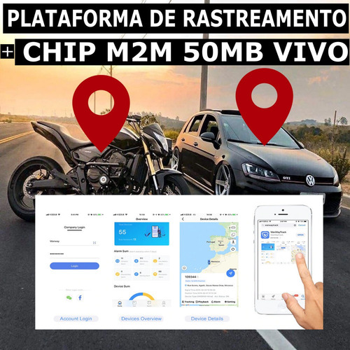 Imagem 3 de 9 de Plataforma De Rastreamento Gps Com App + Chip M2m Vivo 50mb