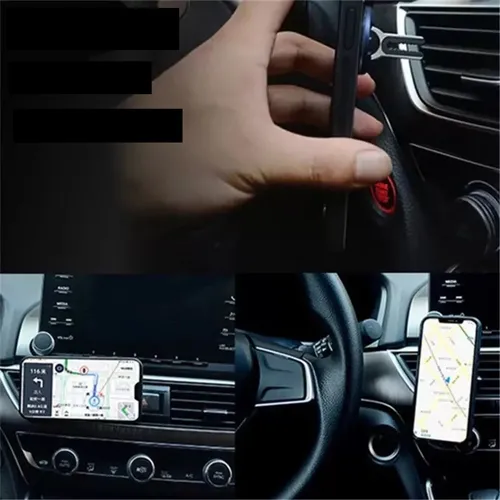 Soporte Rejilla Carro Para Celular De Mano Rotación 360 Auto