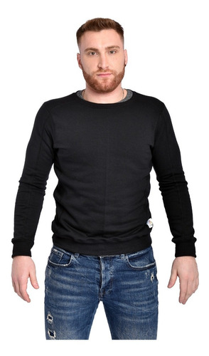 Buzo Hoodie Sin Capucha Hombre Slim Fit Moda Urbana A39