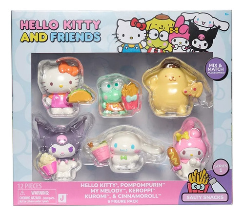 Hello Kitty Set De Seis Figuras Coleccionables Muñecos