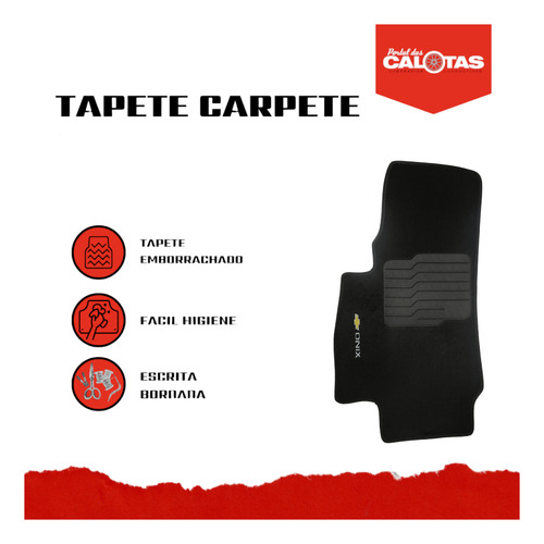 Jogo Completo Tapete Carpete Chevrolet Onix 2018 2019 Preto