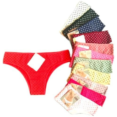 Pack 3 Bikini Bombacha Estampada Puntos Algodón M A 2xl