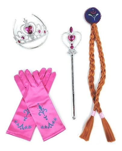 Set De Accesorios Princesas Ana Y Elsa Para Niñas, Disfraz