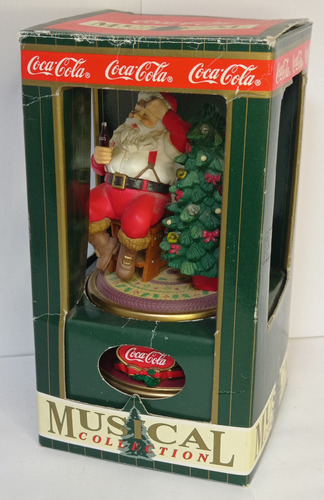 Caja Musical Coca Cola Santa 1996 Figura Musical Collection