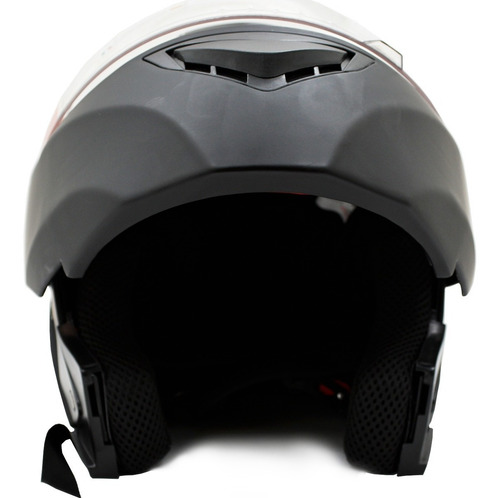 Imagen 8 de 10 de Casco Abatible Para Moto Negro Mate Doble Mica Promoto Md903