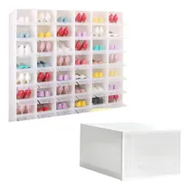 Comprar Organizadores Xiird Para Zapatos Cajas de Almacenamiento 14 Piezas Color Blanco