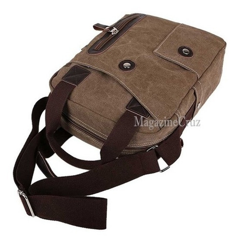 Imagem 5 de 6 de Bolsa Tiracolo Masculina Feminina Em Lona De Algodão