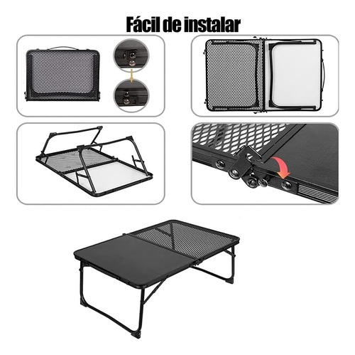 2 En 1 Mesa De Camping Portátil Con Malla De Computadora