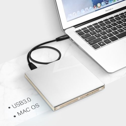 Imagen 2 de 5 de Usb3.0 Externo Cd / Dvd-rw Burner Writer Reader Disco Duro P