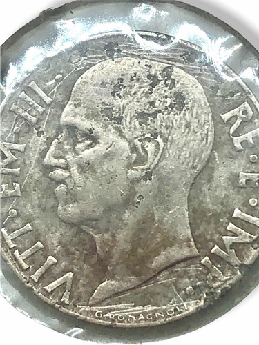 Moneda Antigua De Italia De 20 Centésimos Del Año 1942 Wwii (Usado)