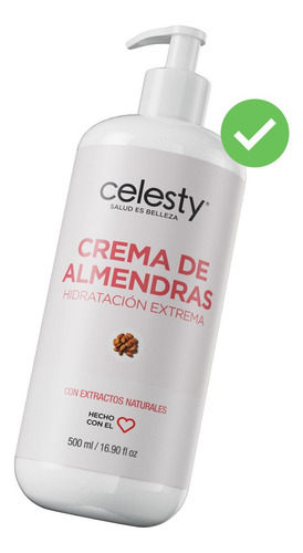 Crema De Almendras Hidratación Extrema 500ml Celesty® Envío