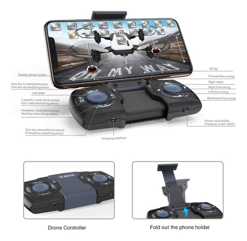 X300c Mini Drone Rc Quadcopter Plegable Altitud Hold Headles
