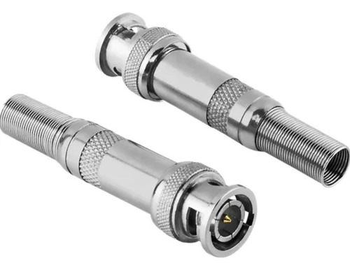 Kit C/50 Conectores Bnc Macho C/mola P/cabo 4mm , S30pb Cftv