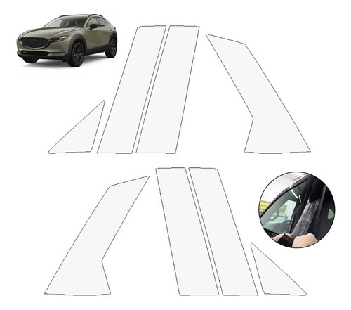 Kit Protector Ppf Postes Puertas Para Mazda Cx-30 2024 2025