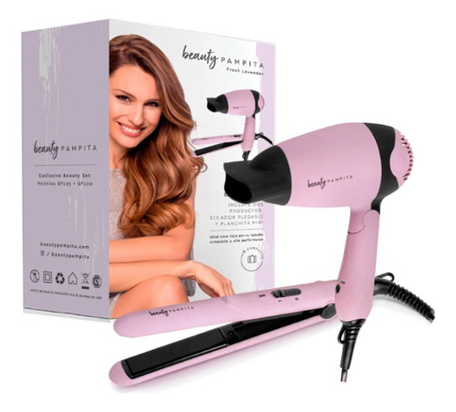 Set De Secador 1200w + Planchita Beauty Pampita