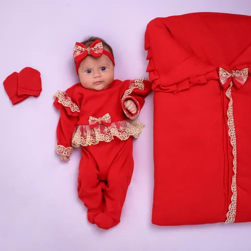 Saída de maternidade feminina cheap vermelha