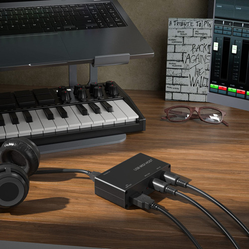Caja Host Midi Usb Independiente Interfaz Midi 5 Pines