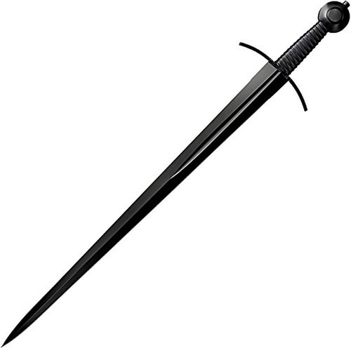 Espada Medieval Arming Negra En Acero Al Carbono