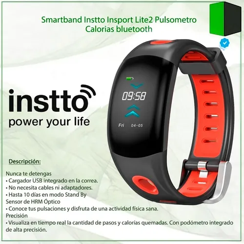 Pulsera inteligente de actividad física con pulsómetro y Bluetooth